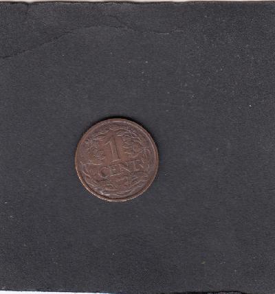 Beschrijving: 1 Cent WILHELMINA 